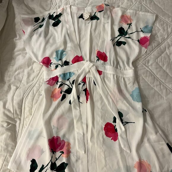 kate spade Other - Women's Kate Spade New York Watercolor Rose Short Bridal Robe